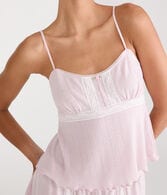 Pointelle Lace Babydoll Sleep Tank