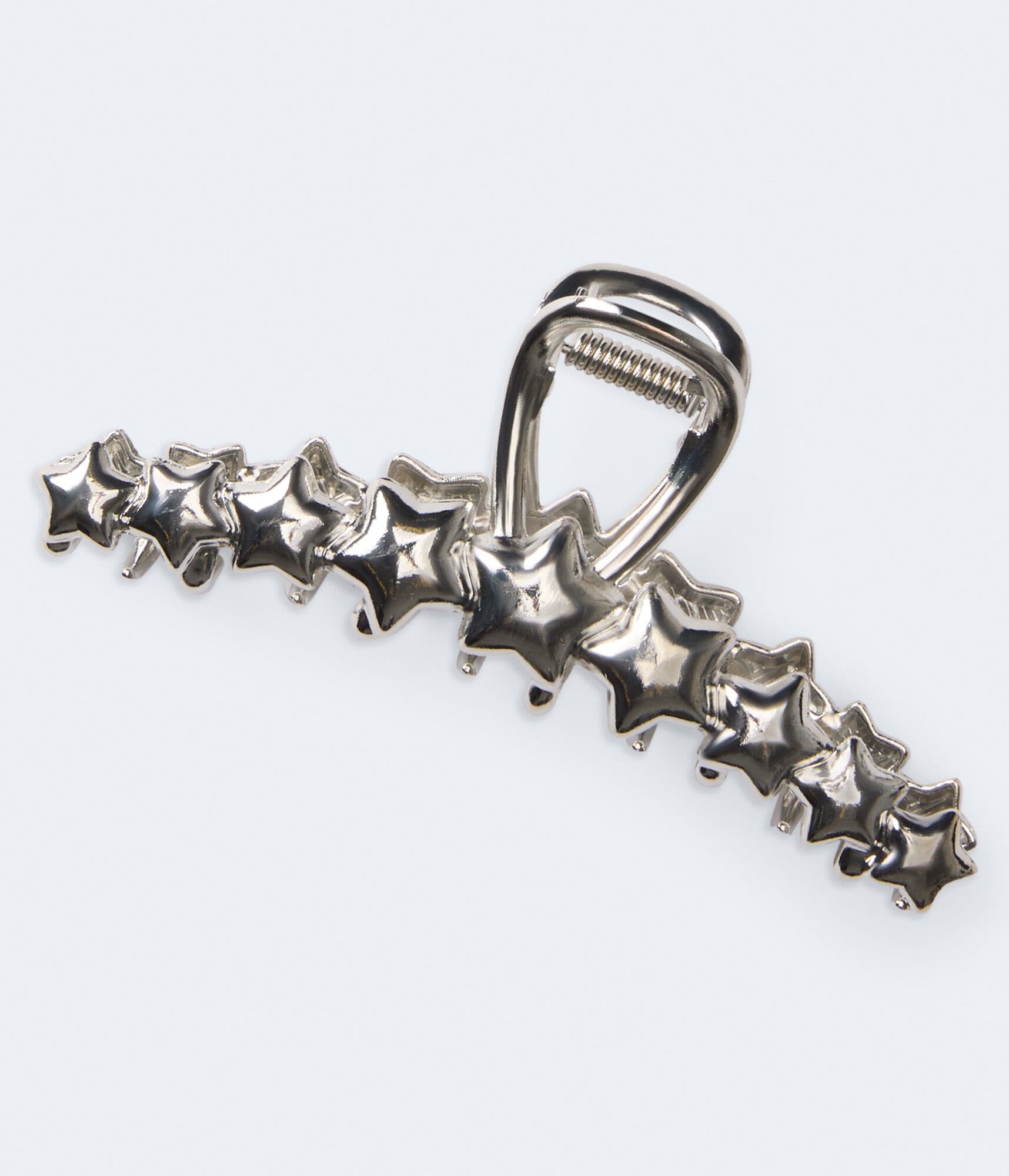 Silver Stars Claw Hair Clip