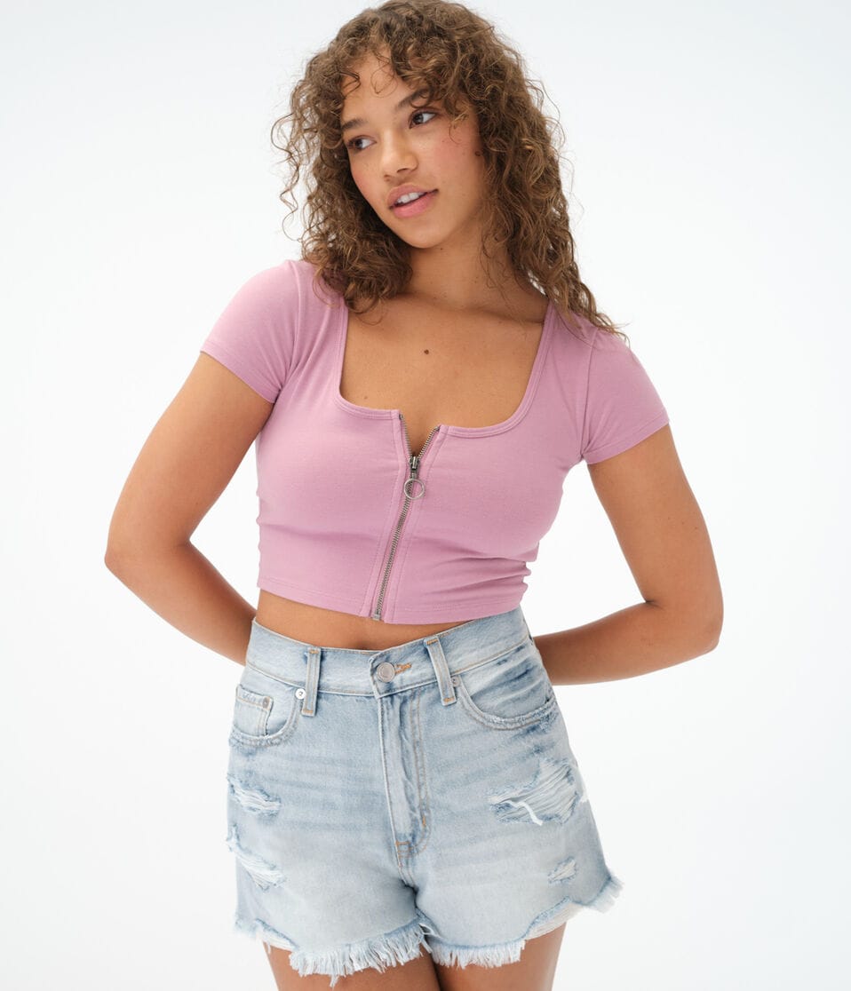 Seriously Soft Zip-Front Baby Tee