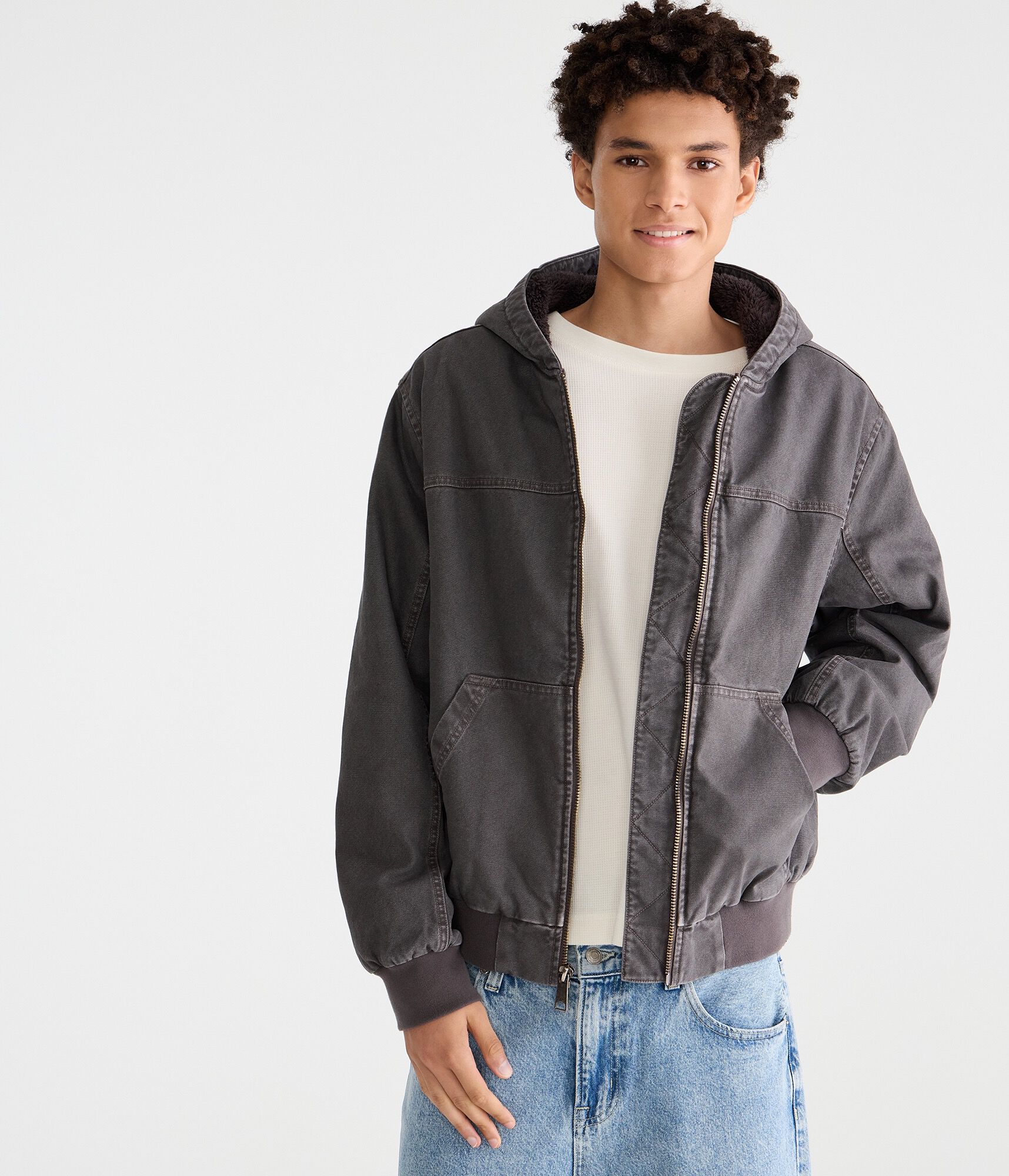 Hooded Full-Zip Skater Jacket