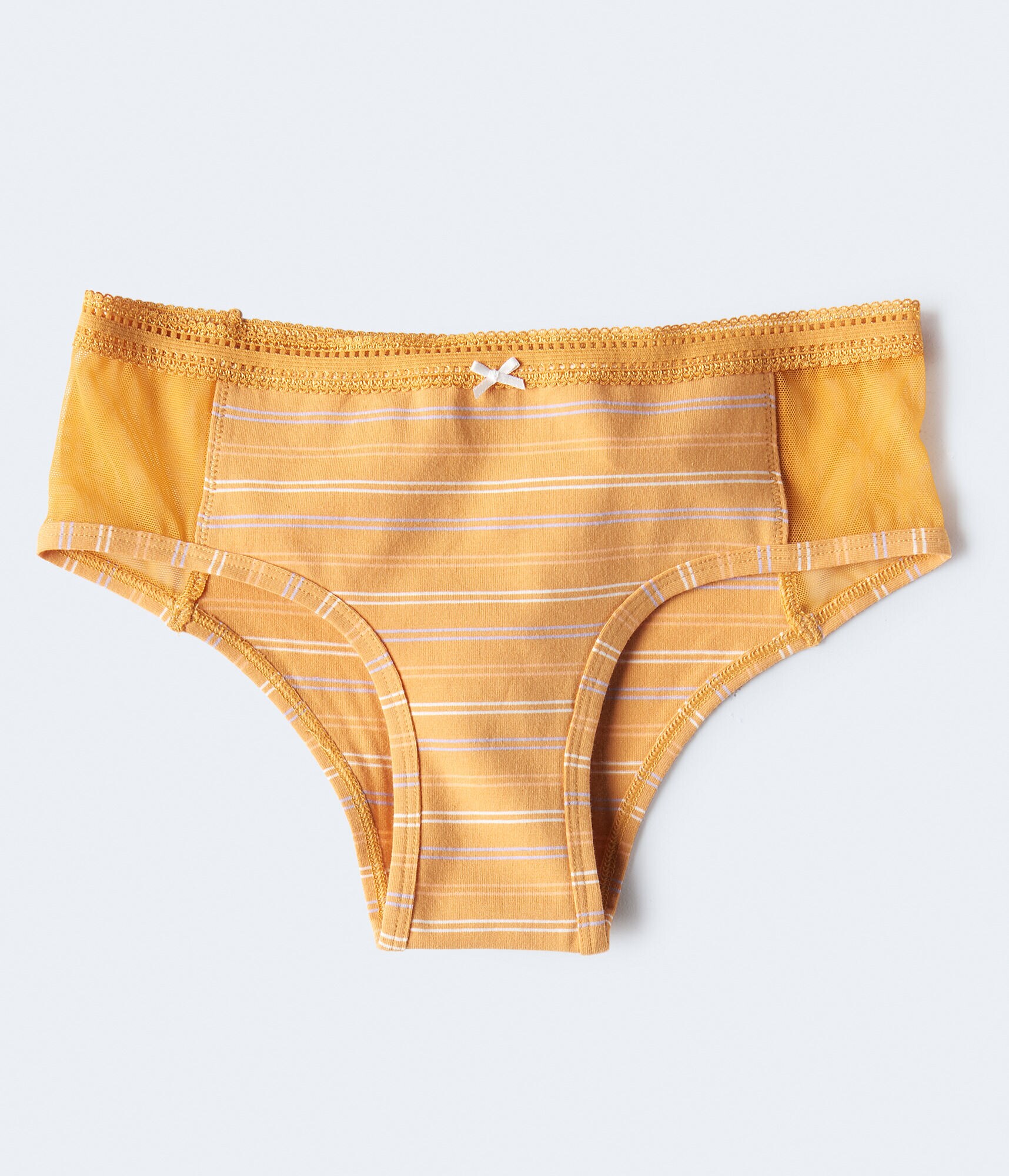 Colored Stripe Mesh-Panel Cheeky