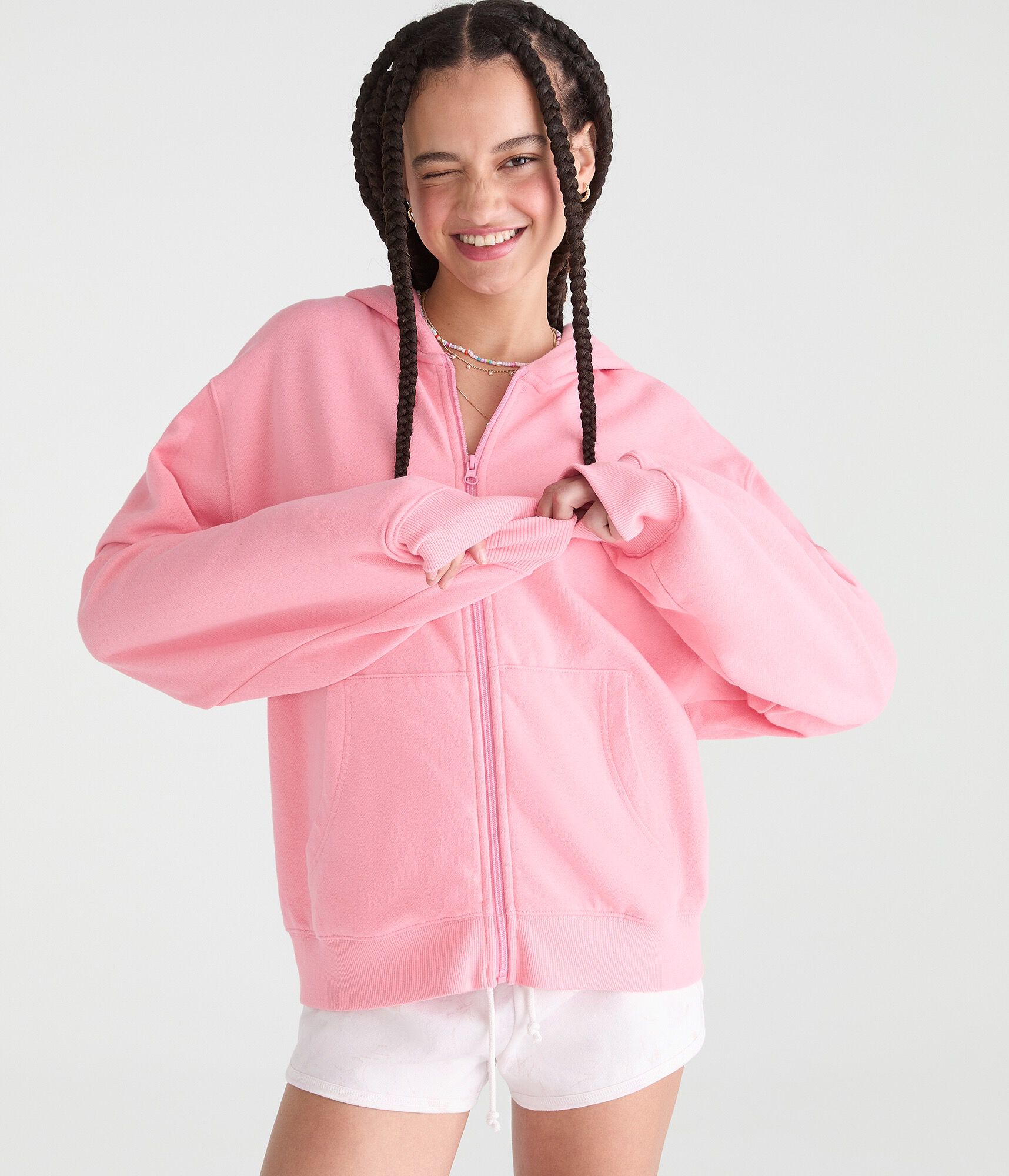 Cloud Soft Oversized Full-Zip Hoodie