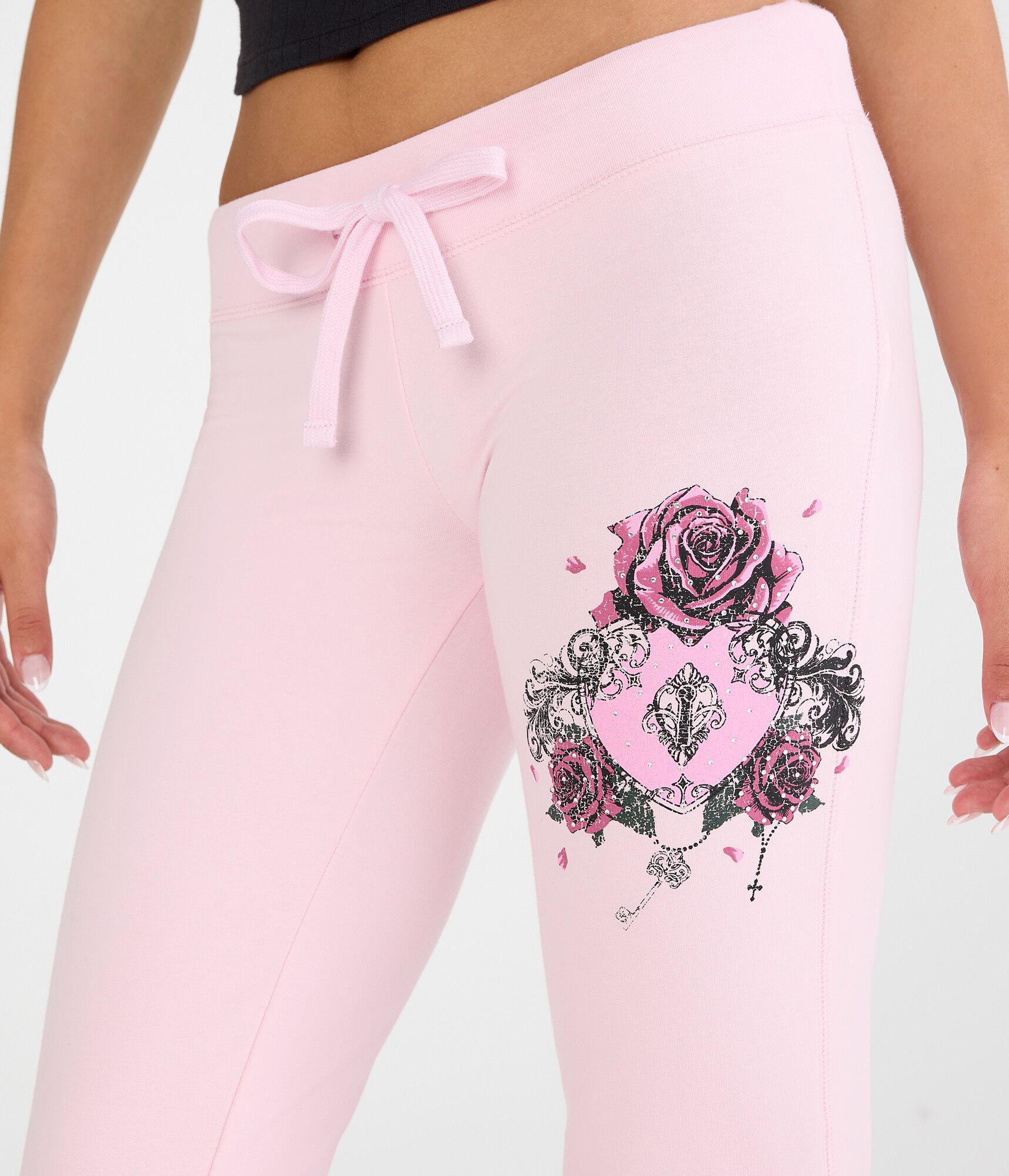 Cloud Soft Rose Locket Fit &amp; Flare Sweatpants