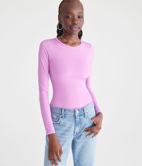Long Sleeve Seriously Soft Smooth Crew Bodysuit Long Sleeve Seriously Soft Smooth Crew Bodysuit