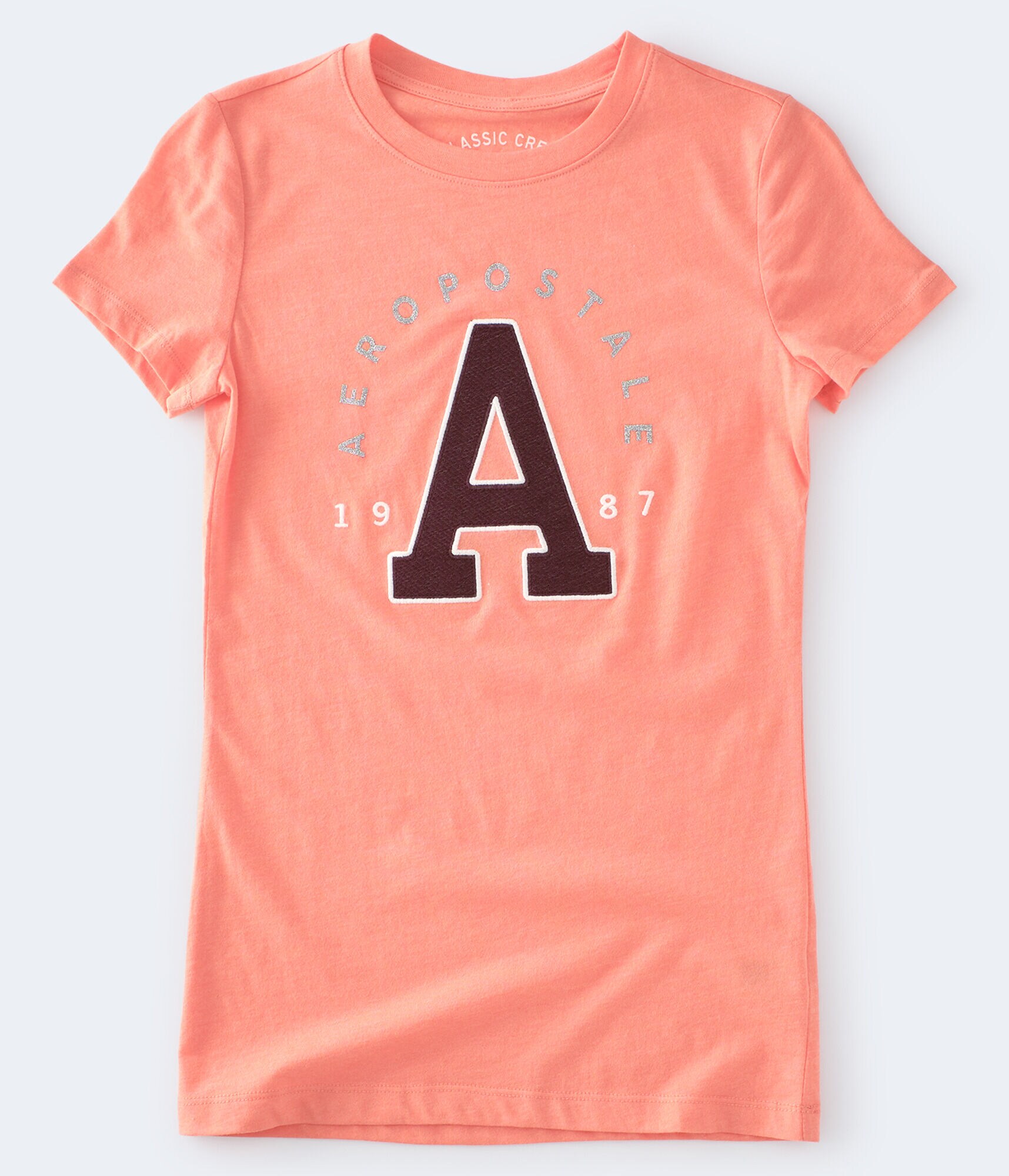 Sparkly Aeropostale A Appliqu&eacute; Graphic Tee