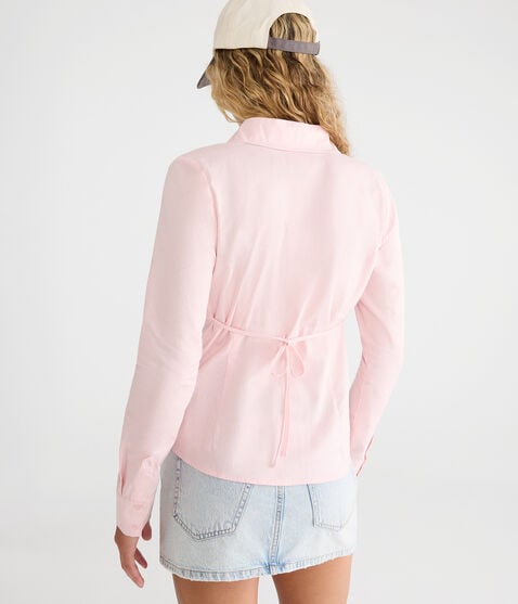 Long Sleeve Pleated Fitted Shirt Long Sleeve Pleated Fitted Shirt