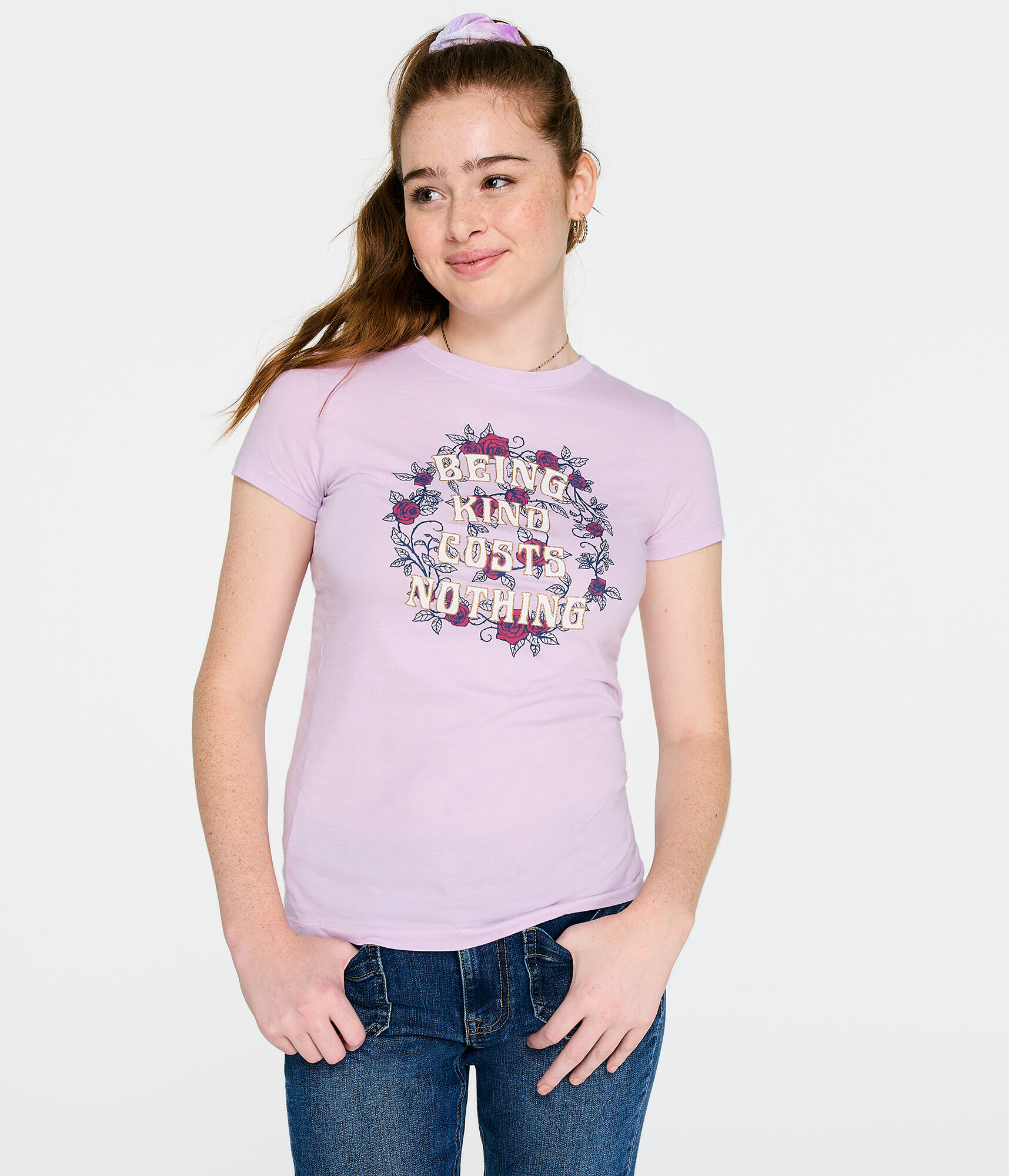 Being Kind Costs Nothing Glitter Graphic Tee