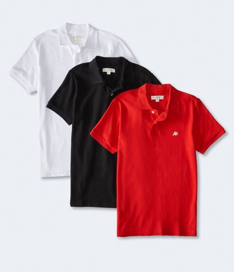 A87 Logo Piqué Polo 3-Pack