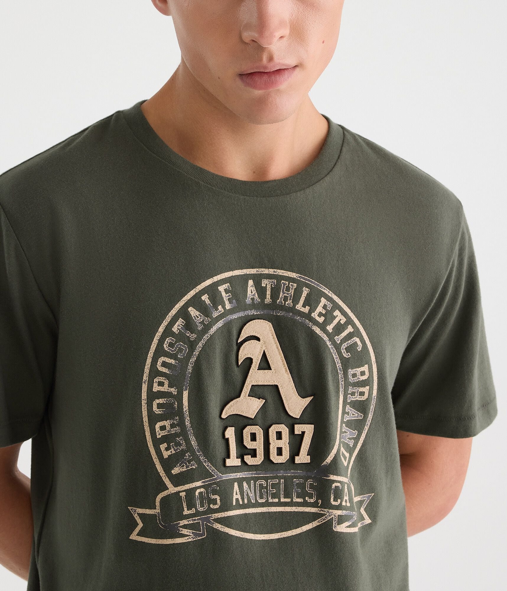 Aeropostale Athletic Brand Appliqu&eacute; Graphic Tee