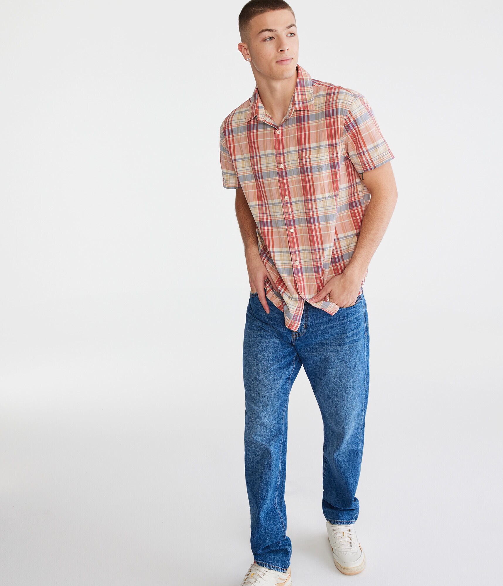 Plaid Poplin Shirt