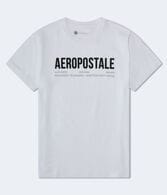 Aeropostale Authentic Logo Flocked Graphic Tee