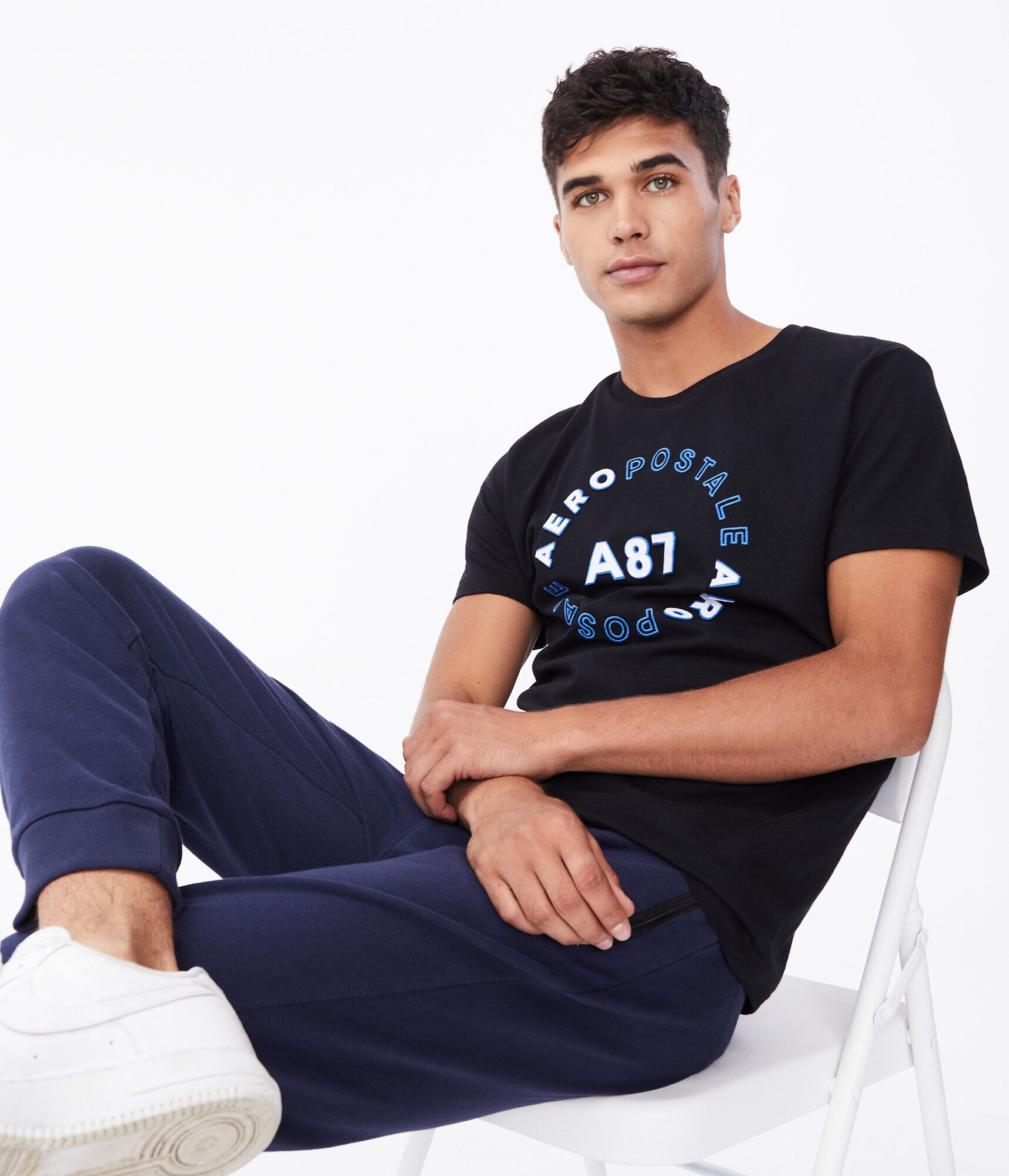 A87 Circle Logo Appliqu&eacute; Graphic Tee