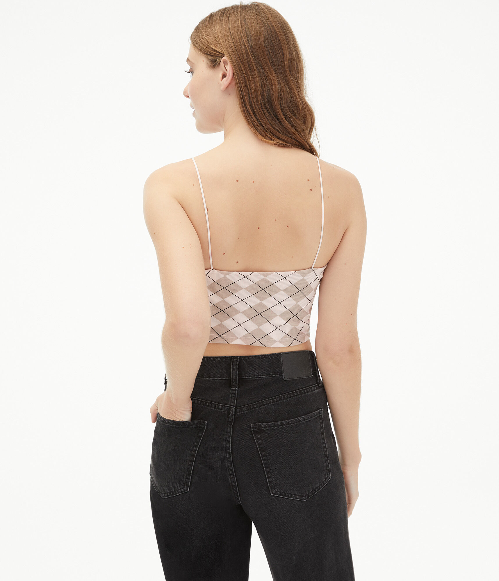 Seriously Soft Argyle Cropped Bungee Cami