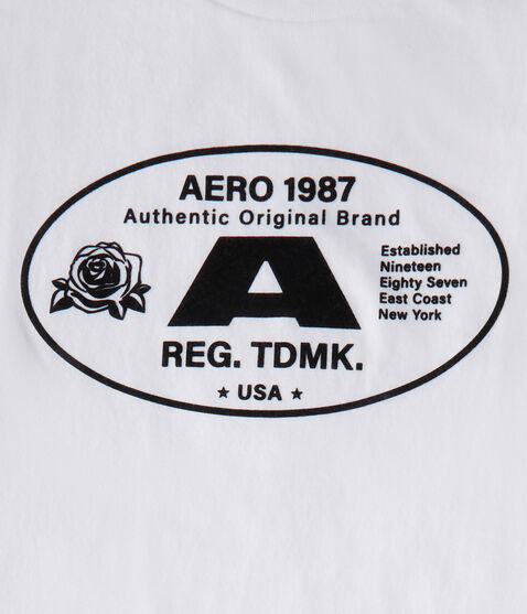 Aero 1987 Oval Flocked Graphic Tee Aero 1987 Oval Flocked Graphic Tee