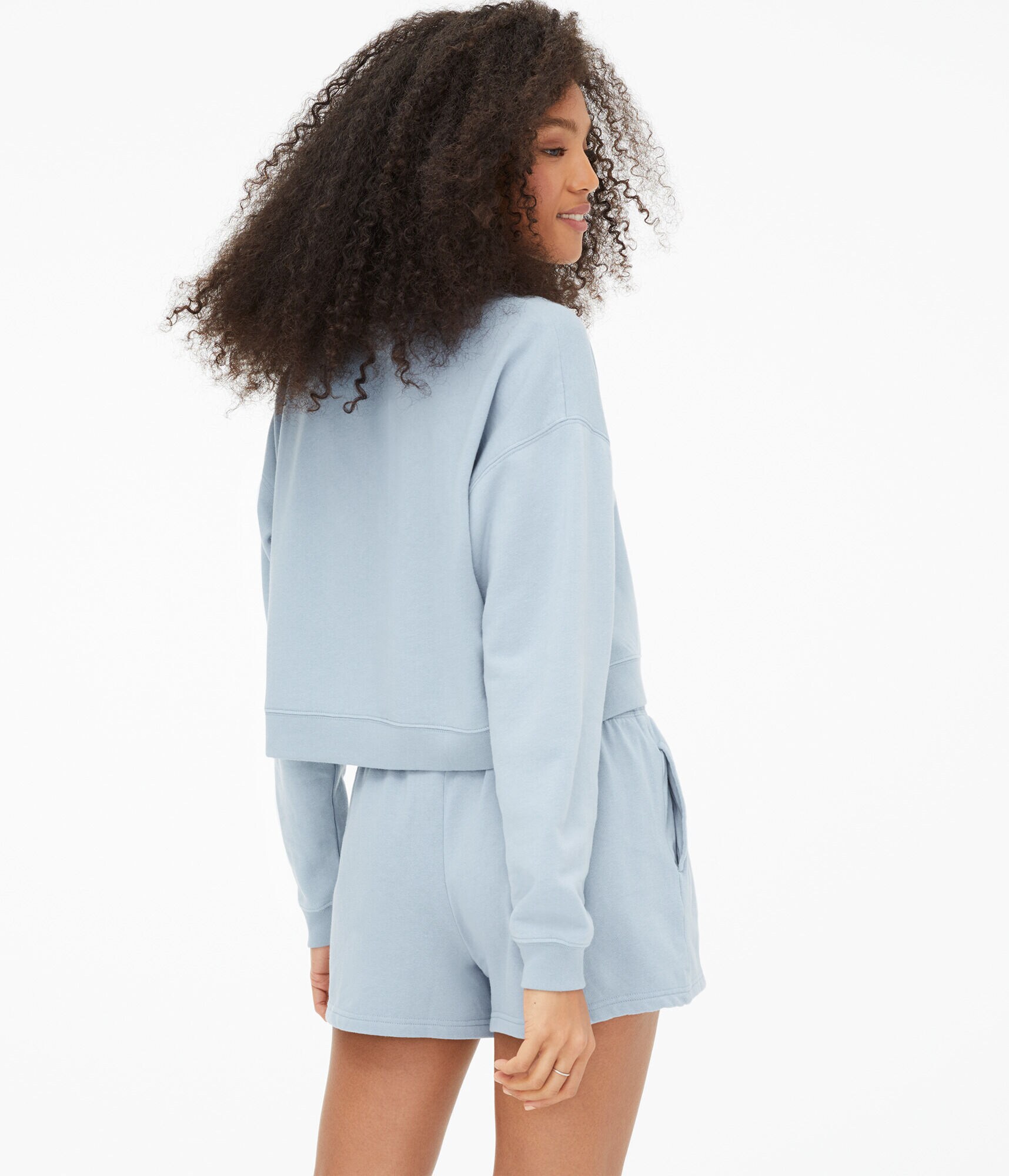 Aeropostale Logo Cropped Crew Sweatshirt