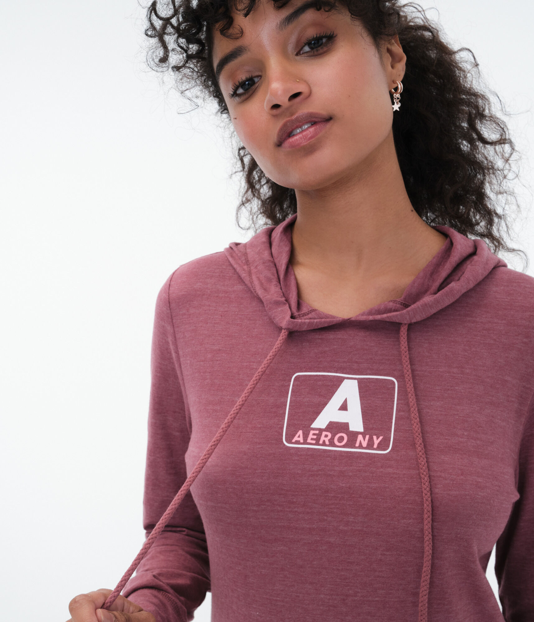 Long Sleeve Aero NY Hooded Graphic Tee***