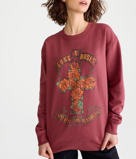 Guns N Roses Oversized Crew Sweatshirt