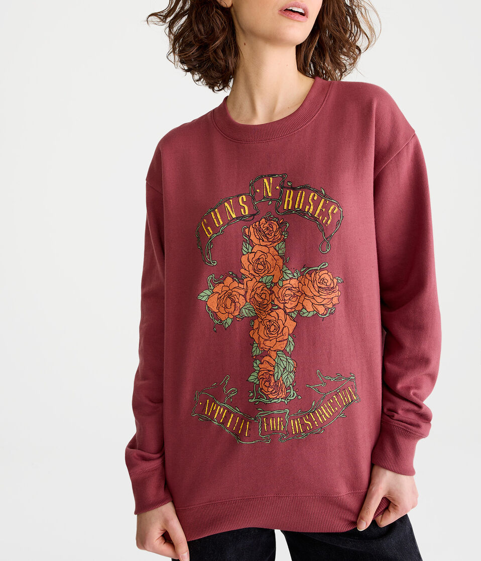 Guns N Roses Oversized Crew Sweatshirt