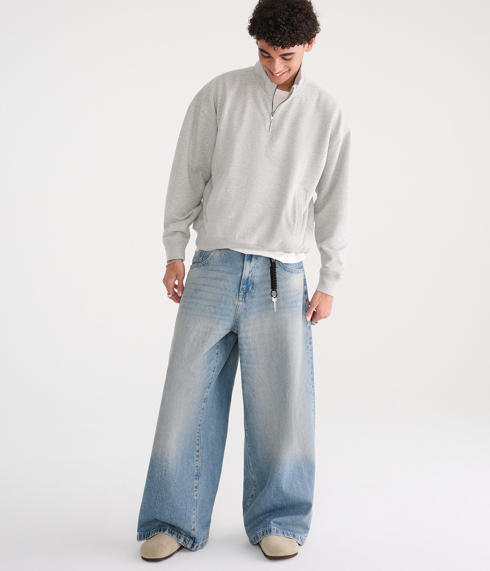 Cloud Soft Boxy Quarter-Zip Sweatshirt