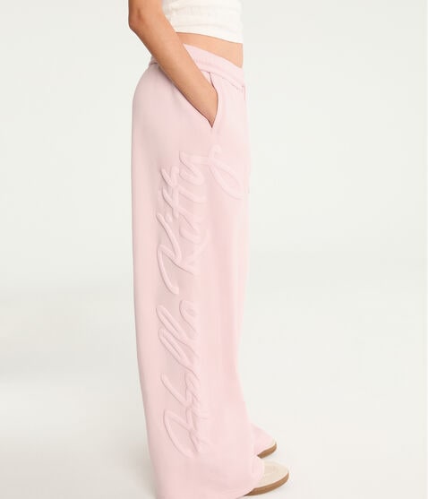 Hello Kitty | Aero Tonal Teddy Wide Leg Sweatpants Hello Kitty | Aero Tonal Teddy Wide Leg Sweatpants