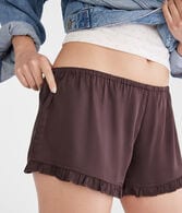 Satin Ruffle Shorts
