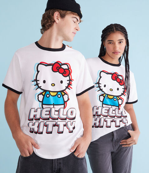 Hello Kitty Relaxed Ringer Graphic Tee