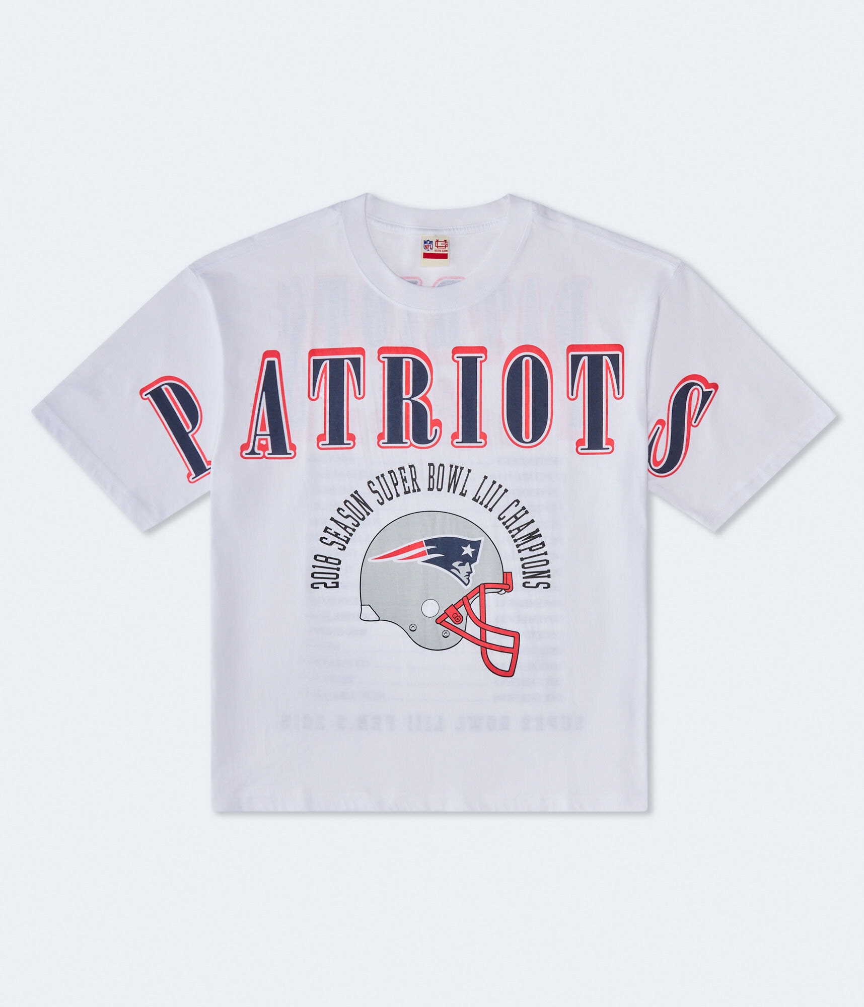 New England Patriots Super Bowl Boxy Graphic Tee
