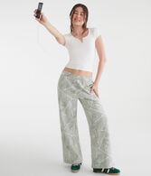 Cloud Soft Forest Camo Mid-Rise Wide Leg Sweatpants