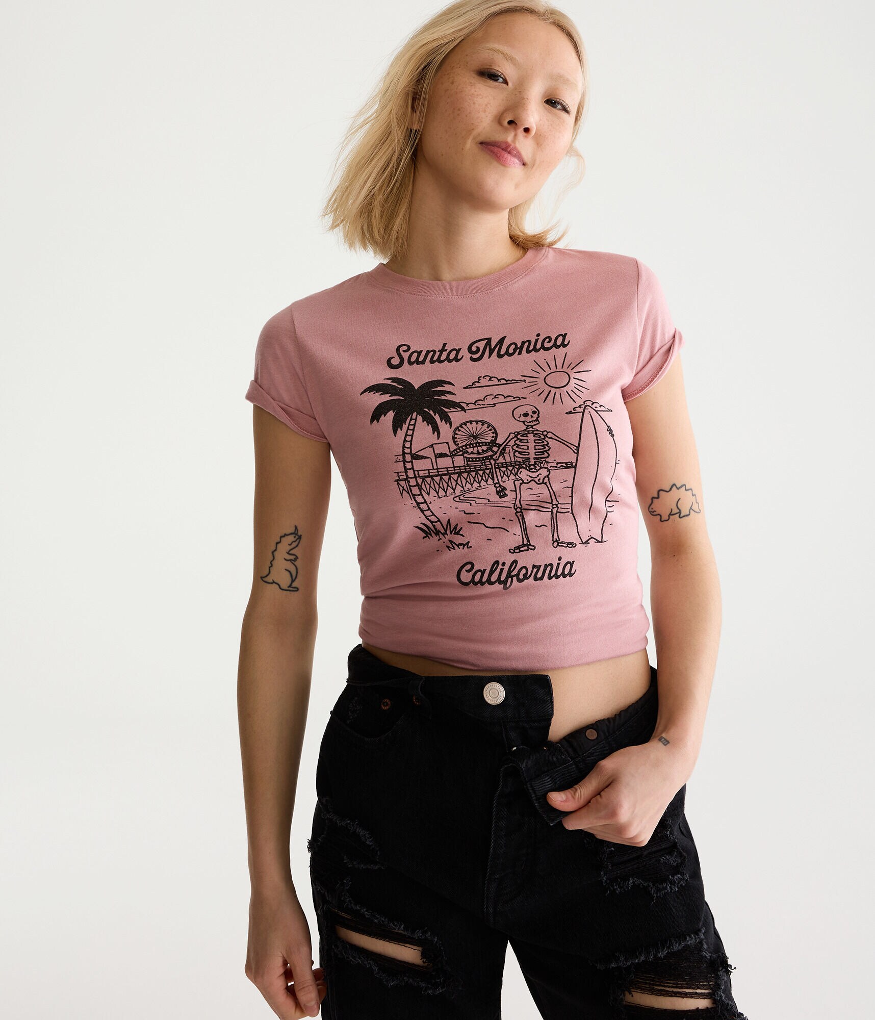 Skeleton Surfer Graphic Tee