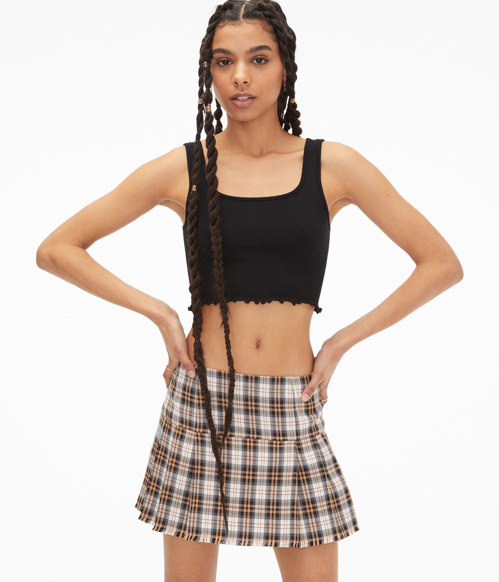 Seamless Square-Neck Cropped Tank