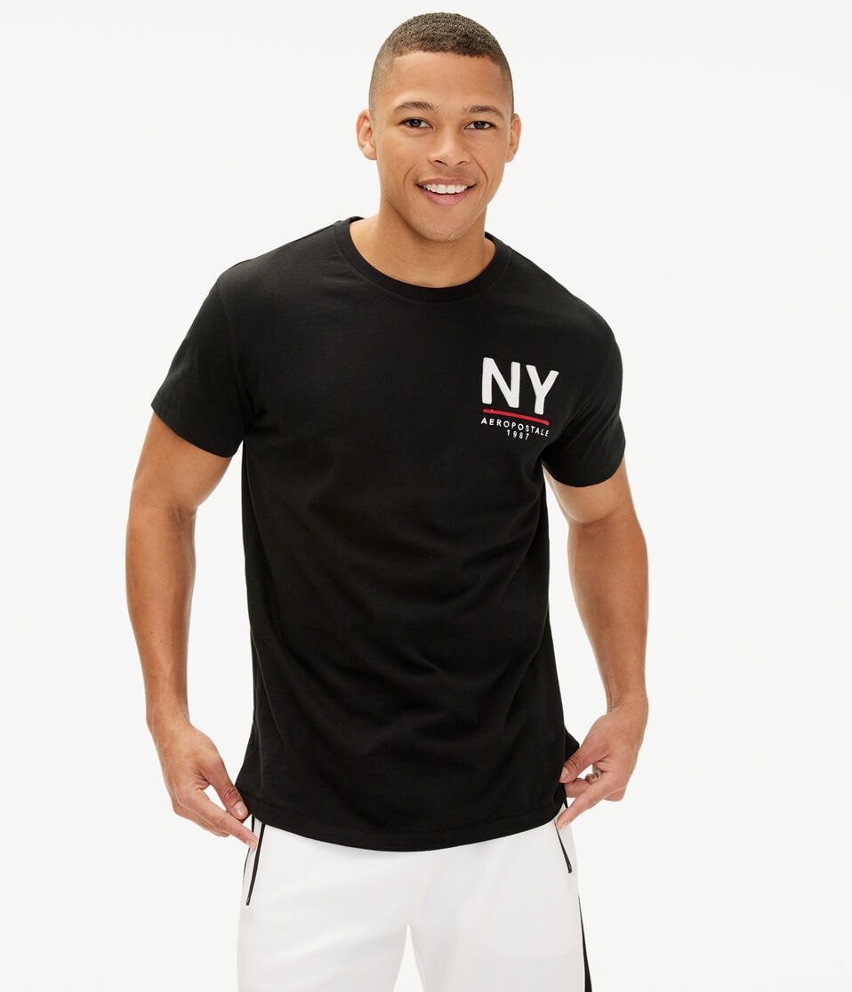 NY Aeropostale Logo Appliqué Graphic Tee