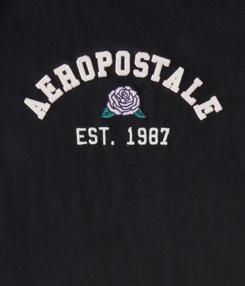 Aeropostale Rose Appliqué Graphic Tee Aeropostale Rose Appliqué Graphic Tee