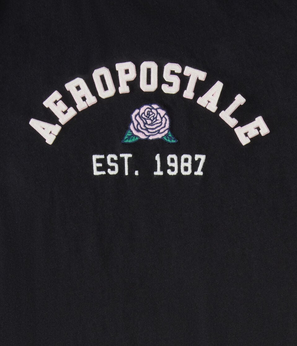 Aeropostale Rose Appliqué Graphic Tee
