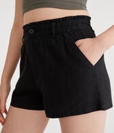 High-Rise Linen Shorts