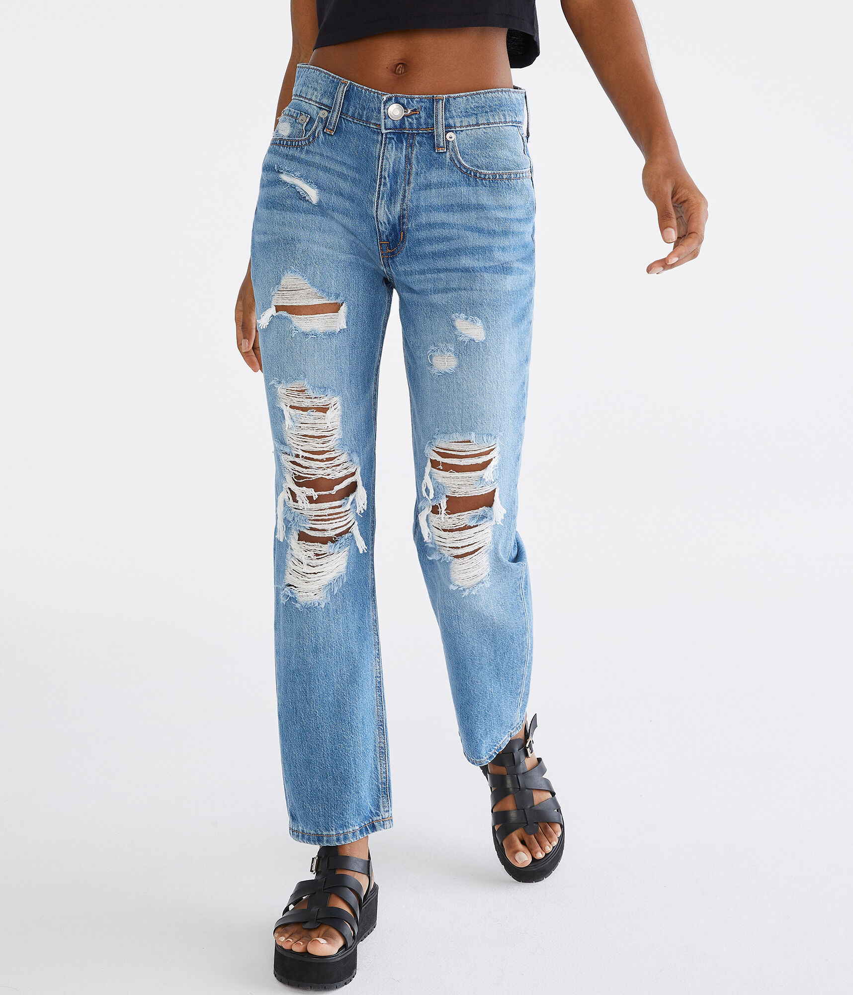 high waisted mom jeans