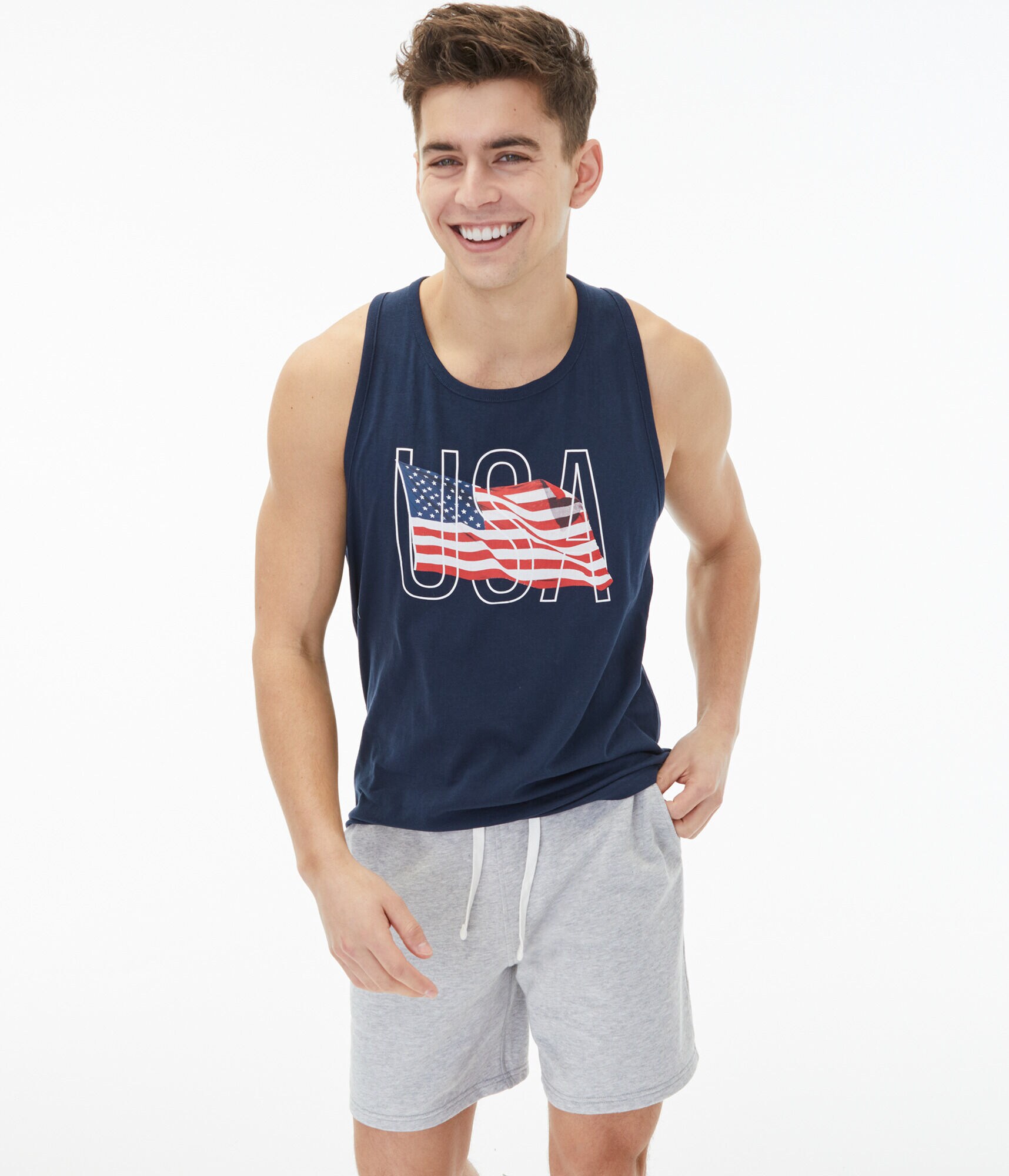 USA Flag Graphic Muscle Tank