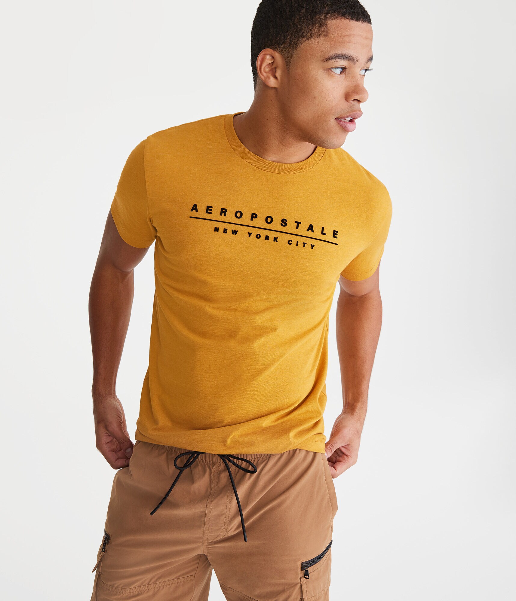 Aeropostale New York City Flocked Graphic Tee