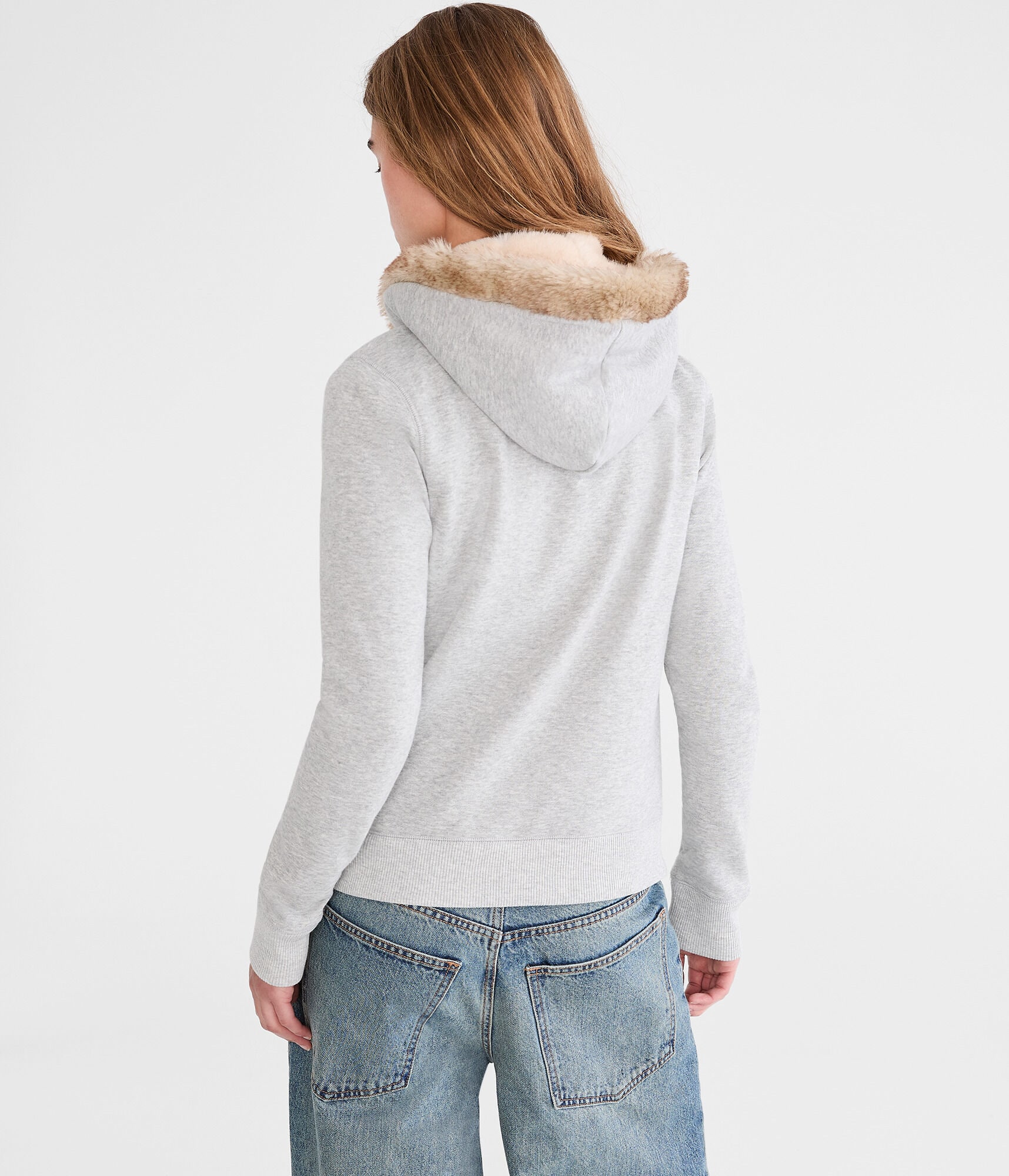 Aero 1987 Faux Fur-Trim Full-Zip Hoodie