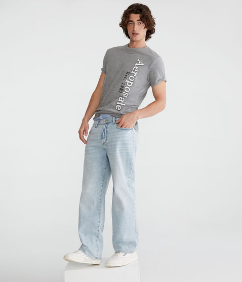 Aeropostale Vertical Appliqué Graphic Tee Aeropostale Vertical Appliqué Graphic Tee