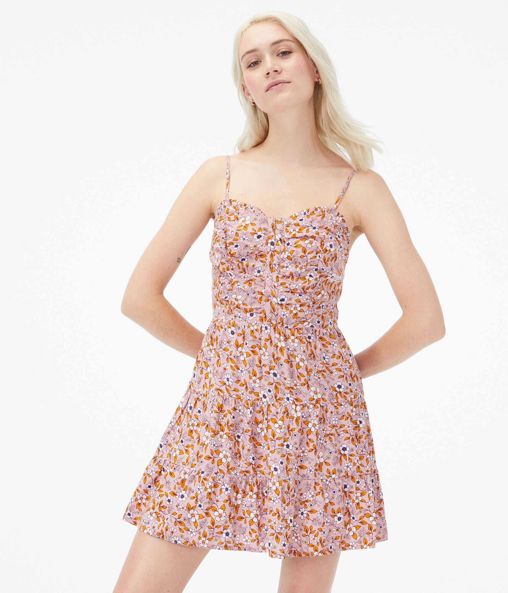 Floral Sweetheart A-Line Dress