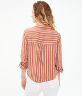 Long Sleeve Striped Button-Down Shirt