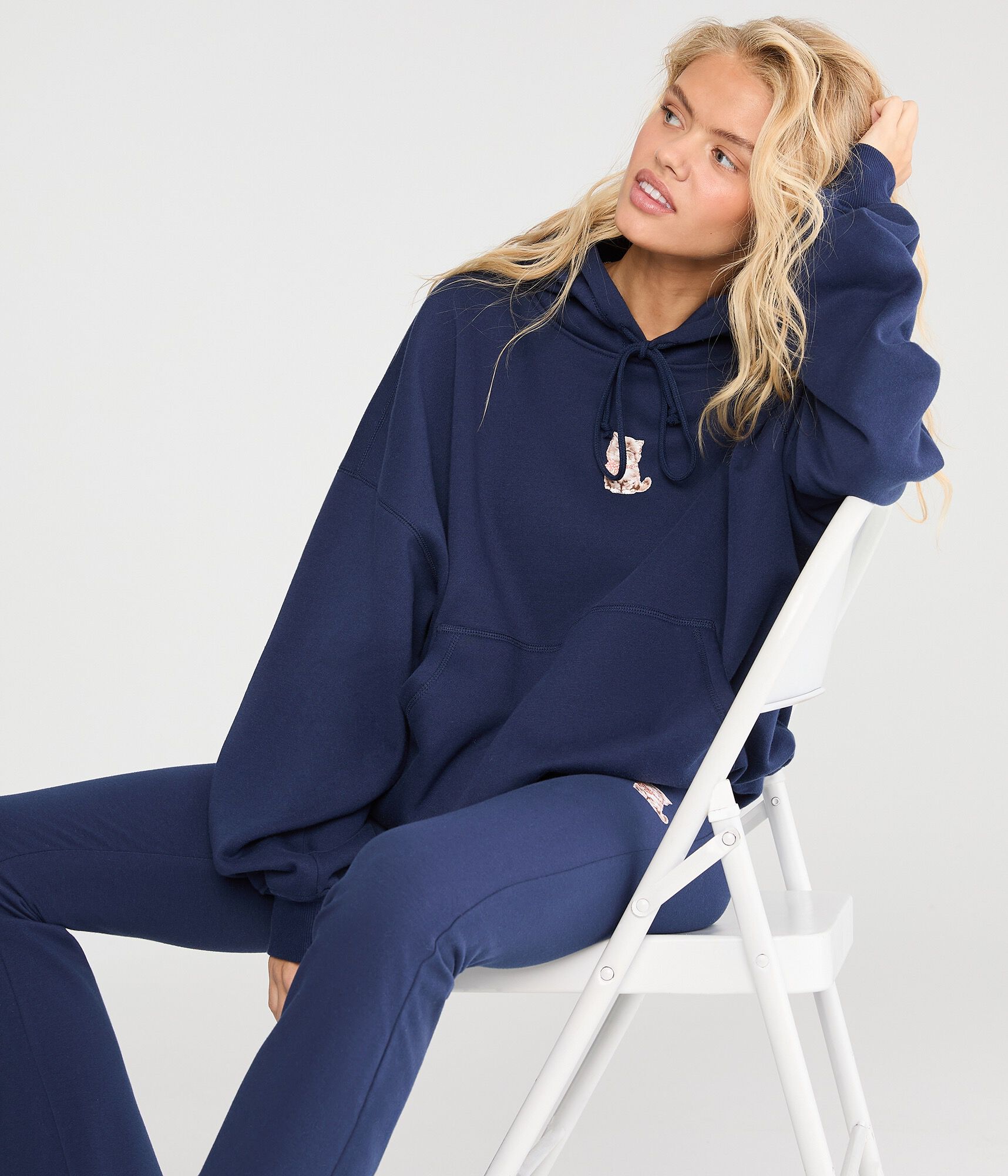 Cloud Soft Cool Girls Love Cats Bubble Hoodie