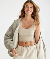 Oversized Sherpa-Lined Bomber Jacket