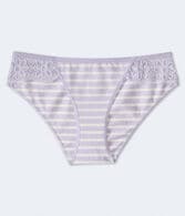 Striped Side-Lace Hipster