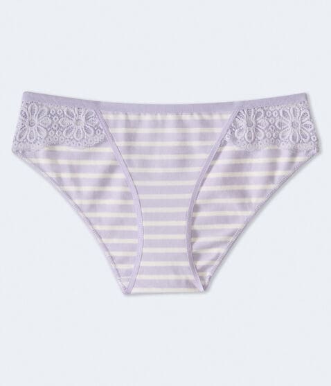 Striped Side-Lace Hipster Striped Side-Lace Hipster
