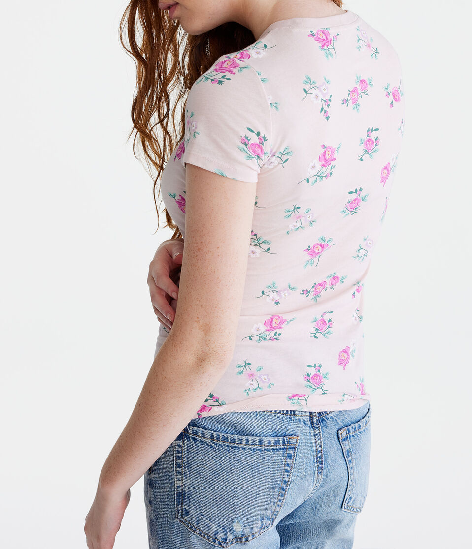 Aero Floral Appliqué Graphic Tee