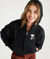 Peanuts® | Aéropostale Cool Snoopy Cropped Full-Zip Hoodie