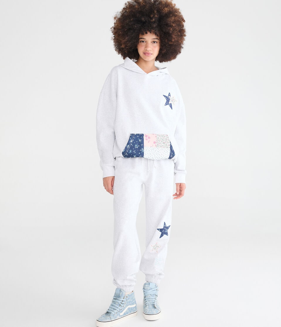 Cloud Soft Patchwork Slouchy High-Rise Jogger Sweatpants