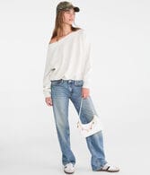 Cloud Soft Slash-Neck Bubble Sweatshirt