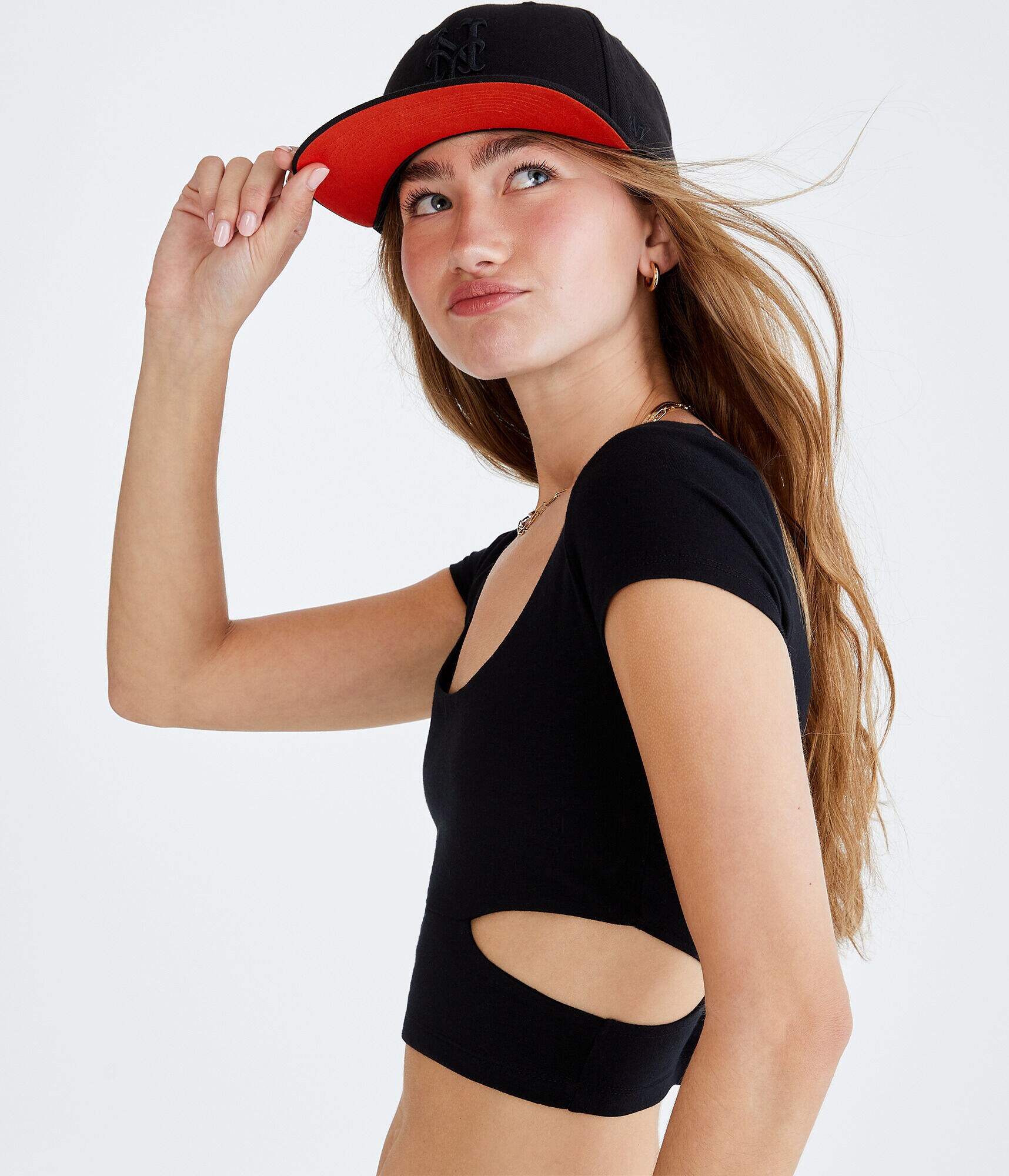 Seriously Soft Side Cutout Baby Tee